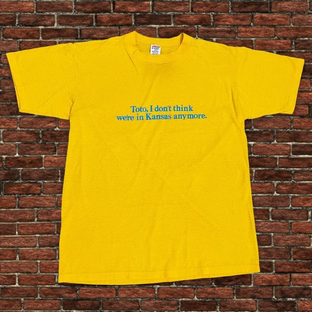 Vtg Wizard of Oz Single Stitch - Toto, I Don’t Think We’re in Kansas Anymore 80s